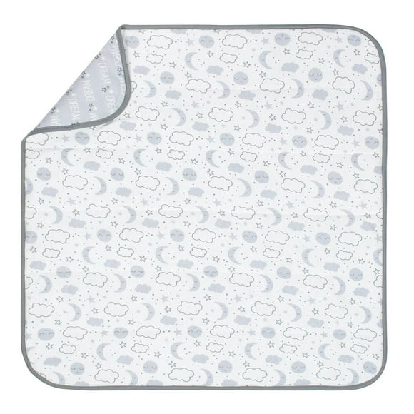 Couverture à deux épaisseurs bioloqique de Gerber, nuages/étoiles Taille : 30 po. x 30 po.