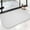 White-1, variant on Ultra Soft Absorbent Bath Mat 20x31.5 Inch Fluid Smoke Aurora Art Style, Denim Jean Print