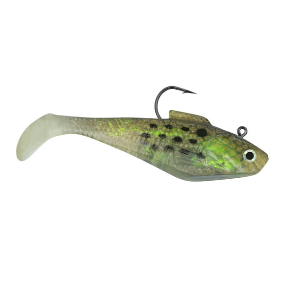 Tsunami Rigged Shad 4" 1 oz 3-Pack – Golden Bunker with Spots