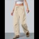 thumbnail image 5 of Pantalones Deportivos para Mujer con Cintura Elástica, Pierna y Cordón Ajustable, Estilo Palazzo Informal con Bolsillos. Albaricoque XL, 5 of 6