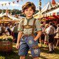 thumbnail image 2 of Whouriu Boys Oktoberfest Cargo Shorts Summer Belt Casual Bottoms with Pockets, Sizes 5-14, 2 of 4