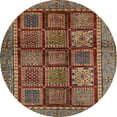 thumbnail image 1 of Ahgly Company Indoor Round Abstract Saffron Red Abstract Area Rugs, 6' Round, 1 of 6