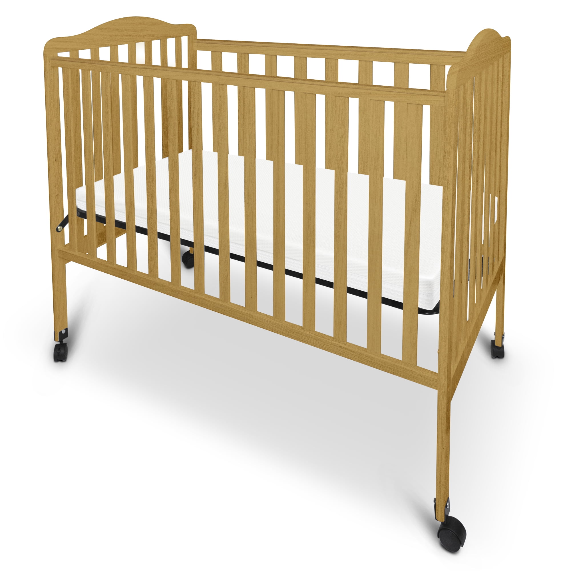 Fizzy Baby 2-in-1 Wooden Crib Convertible Crib to Toddler Bed with 3 Level Mattress Board, Natural
