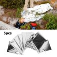 thumbnail image 2 of Spptty 5PCS Emergency Aid BLANKET Thermal Survival Safety Insulating Heat Sleeping Bag, 2 of 8