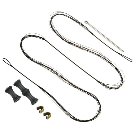 Uxcell Bow String Replacement for Traditional Recurve Longbow with Finger Guard & Brass Nock Points 68 Inch