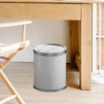 thumbnail image 4 of Hemoton Bathroom Garbage Can Swing Lid Marble Trash Can Lid Replacement Garbage Cans Cover for Kitchen Bathroom Outdoor Dorm White, 4 of 8