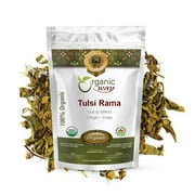 Organic Way Tulsi / Holy Basil (Rama) Cut & Sifted (Ocimum Tenuiflorum) - Herbal Tea | Organic & Kosher Certified | Raw, Vegan, Non GMO & Gluten Free | USDA Certified | Origin - India (1/2 lbs / 8 oz)
