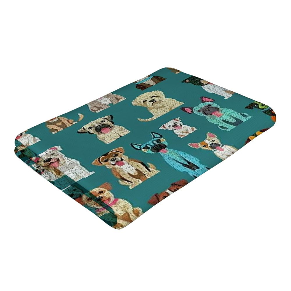 PHYHOO Animal Dog Microfiber Beach Towel, Cute Dog Pattern Large Oversized Beach Towel Lightweight Quick Dry Soft Absorbent Bath Towel, Sand Free Towel for Swimming Travel Sports 30x60in