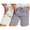 Blue, variant on Bermuda Shorts for Women Cotton Linen Gauze Drawstring Elastic Waist Loose Knee Length Comfy Travel Beach Daily Shorts with Pockets Green L