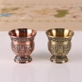 thumbnail image 3 of Joernso Teacup Anti-slip Compact Size Zinc Alloy Aesthetic Relief Pattern Liquor Cup for Banquet, 3 of 8