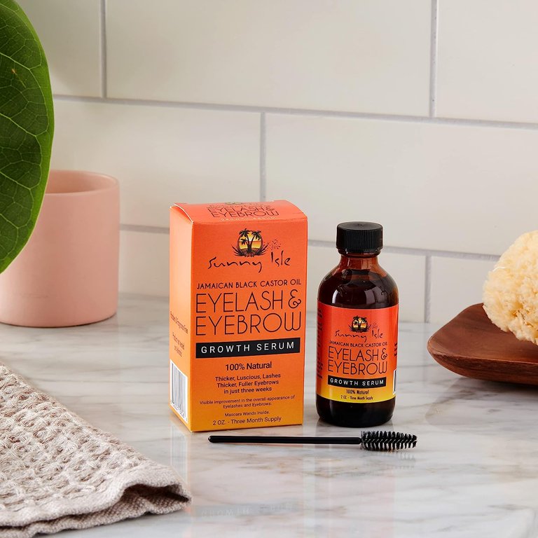 Sunny Isle Jamaican Black Castor Oil, Natural Lash and Brow Growth