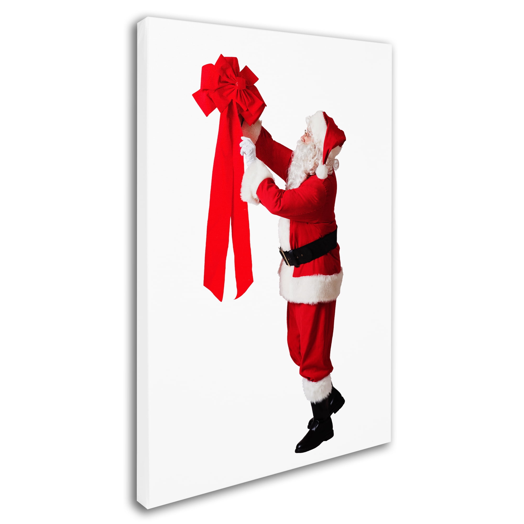 Trademark Fine Art 'Santa-bow-11096' Canvas Art by Ed Wheeler