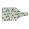 thumbnail image 1 of Cars Cutting Board, Drive on a Sunny Fun Summer Day Theme with Colorful Buses Trucks Exhaust Fumes, Decorative Tempered Glass Cutting and Serving Board, Wine Bottle Shape, Multicolor, by Ambesonne, 1 of 1