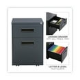 thumbnail image 4 of Alera 2 Drawers Vertical Lockable Filing Cabinet, Charcoal, 4 of 10