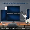 thumbnail image 4 of VIVO Black Quad Monitor Mount, 2 Pneumatic Arms + 2 Fixed, 4 Screens up to 32", 4 of 7