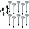 Brinkmann Outdoors LED Low Voltage Stainless Steel Path Lights, 10 Pack 828-0302