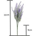 thumbnail image 3 of Artificial Lavender Flowers 8pcs Fake Plants with Faux Plastic Wedding Bouquet for Home Party Wedding Balcony Garden Patio Outdoor Decoration (Purple,8pcs), 3 of 8