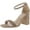Oatmeal Suede, variant on SAM EDELMAN Womens Brown Snake Print Cushioned Ankle Strap Buckle Accent Daniella Square Toe Block Heel Buckle Leather Sandals 9.5 M