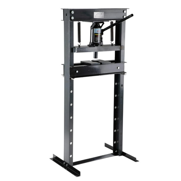 Prensa Hidráulica 20 Ton Gato De Botella y Placas Estructura Acero Reforzado Rango de Trabajo 30-950 mm Forma en H Herramienta Taller Mecánico Automotriz Uso Rudo Industrial Kingsman negro