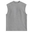 thumbnail image 2 of Men's Solid Color Sleeveless Tank Top, Casual Round Neck Summer Shirt, 2 of 6