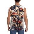 thumbnail image 4 of Balery Cute Forest Mushrooms Camisetas sin mangas para hombre, absorbe la humedad y protege contra el mal olor.-X-Large, 4 of 7