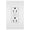 White, variant on Combination Tamper-Resistant 15A Self-Test Night Light/GFCI, Nickel