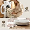 thumbnail image 5 of ODIKA 3'x5' Washable Throw Rug Neutral Pink Ornamental Swirl Pale Border Traditional Beige Vintage for Entryway, Kitchen, Mudroom, Stain Resistant, Low Profile, Non-Slip, 5 of 7