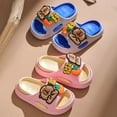 thumbnail image 3 of LIIPEE Girls Boys Slippers Summer Fashion Cartoon Open Toe Non- Soft Sole Flip Flops On Water Shoes Toddler Trendy Outdoor Slipper,Grey,5.5-6 Years, 3 of 5