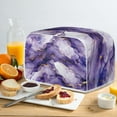 thumbnail image 4 of Yuyamidu Purple Marble Stripes Toaster Cover Wide Slot Toaster Oven Dustproof Cover Stain Resistant Small Appliance Cover Kitchen Decoration for 2 Slice Toaster, 4 of 7