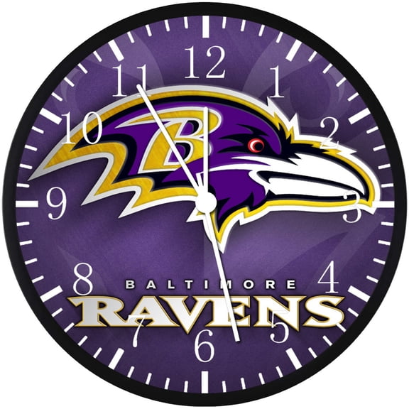 12 Inch Ravens Wall Clock Non-Ticking Silent Great for Decor and Gifts E201