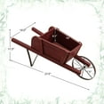 thumbnail image 3 of Gymax Wooden Wagon Planter Decorative Indoor/ Outdoor Rustic Flower Cart w/ Wheel Red, 3 of 10