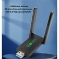 thumbnail image 3 of Adaptador Wifi USB, Adaptador De Red Inalámbrico De Antena Dual Banda Dual 5G 2.4G Disipación De Calor Amplia Compatibilidad 1200Mbps Para Computadora Portátil, 3 of 7