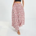 thumbnail image 2 of Douhoow Women Flowy Long Skirts Vintage Floral Print High Waist Swing Skirt with Pockets, 2 of 9