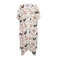 thumbnail image 2 of FKELYI Rooster Pink Flower Print Kimono Cover Up for Women Summer Beach Coverup Half Sleeve Kimono Cardigan Sheer Beachwear Comfy Resort Wear for Ladies Casual Outfit, 2 of 6