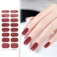 thumbnail image 4 of JGJJUGN 16 Sheets Glitter Nail Wraps Nail Polish Stickers Self Adhesive Nail Art Decals Strips In Solid Colors for DIY Manicure Nail Art Decoration, 4 of 4
