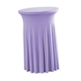 thumbnail image 4 of Mantel de cóctel, cubierta de mesa de cóctel reutilizable con elástico y faldones, mantel para decoración de pasteles de bodas y fiestas. Morado claro, 4 of 7