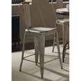thumbnail image 2 of Vintage Series Metal Bow Back Counter Chair - Vintage Cream (RTA), 2 of 2