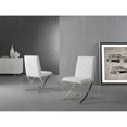 thumbnail image 2 of Casabianca Home Loft Set of 2 Polyurethane Leather Dining Chairs - White, 2 of 6