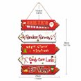 thumbnail image 3 of Christmas Wooden Arrow Sign Door Hanger, Santa's Workshop Reindeer Runway Elf Village Wall Hanging Plaque, Farmhouse Xmas Front Door Porch Wall Decor for Holiday Party Indoor Outdoor Home Decoration, 3 of 4