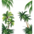 thumbnail image 3 of Ambesonne Tropical Duvet Cover Set, Coconut Palm Tree Nature Paradise Plants Foliage Leaves Digital Illustration, Decorative 3 Piece Bedding Set with 2 Pillow Shams, Queen Size, Hunter Green, 3 of 4