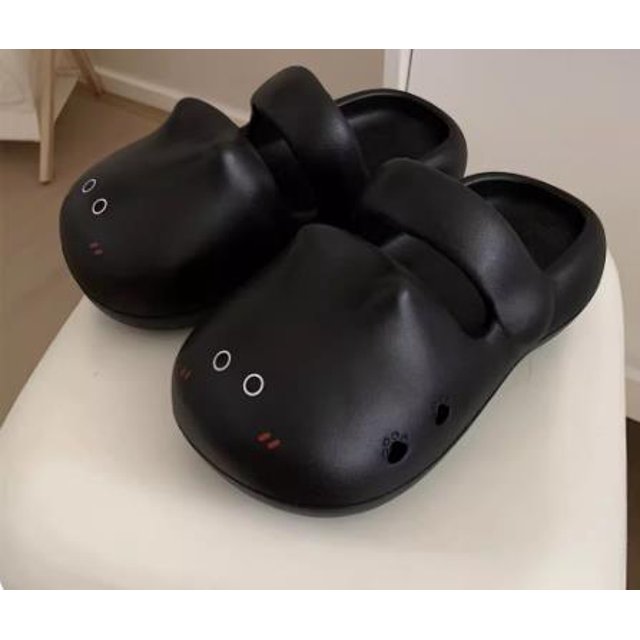 Bonitas pantuflas de gato para mujer, suela gruesa, antideslizantes, para verano 2024, para mujer, para playa, para exteriores, para interior y hogar