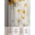thumbnail image 6 of Farmhouse Sunflower Sheer Curtains 54 Inch Length 2 Panels Set Window Treatments, Vintage Daisy Butterflies Rustic Burlap Rod Pocket Semi Curtains for Living Room/Bedroom/Kitchen Décor, 104"W x 54"L, 6 of 7