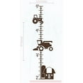 thumbnail image 3 of Farm Tractor Growth Chart Vinyl Boy Bedroom Art Stickers, Chocolate Brown, 3 of 6