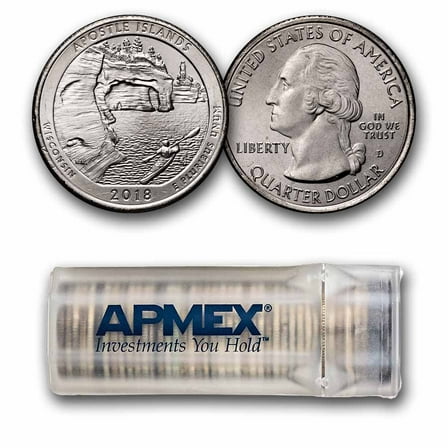 2018-D ATB Quarter Apostle Islands Lakeshore BU 40-Coin Roll