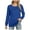 Blue, variant on Womens Tops Round Neck 3/4 Length Sleeve Casual Tunic Tops Pleated Shirts Dressy (Dark Green, S)