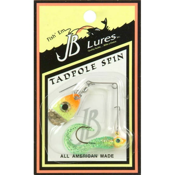 JB Lures Tadpole Spin 1/8oz Chartreuse/Orange