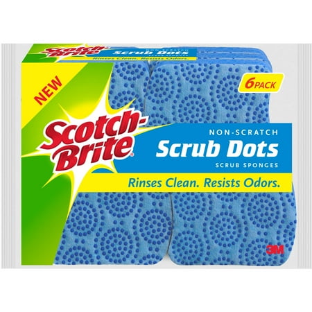 - Scotch-Brite Non-Scratch Scrub Dots Scrub Sponge, 6 Count