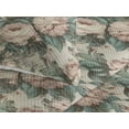 thumbnail image 3 of Ambesonne Flowers Vintage Quilted Bedspread Set 3 Pcs, Soft Colors Floral, Twin, Blush Cadet Blue Cream, 3 of 4