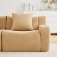 thumbnail image 6 of LiviNest Armless Teddy Fabric Sofa with Pillow, No Assembly Required, Compact Single Seat Couch for Small Apartment Living Room, Camel, 6 of 6
