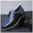 thumbnail image 1 of Zapatos casuales de cuero para hombre, zapatos casuales con cordones, zapatos de moda para hombre que combinan con todo, zapatos de negocios de talla grande 47 48, 1 of 5